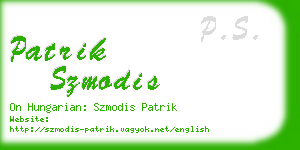 patrik szmodis business card